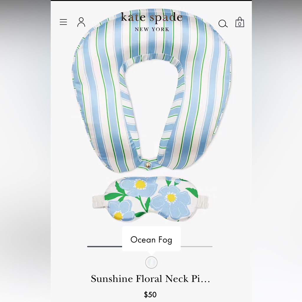 Sunshine Floral Neck Pillow & Eye Mask Set